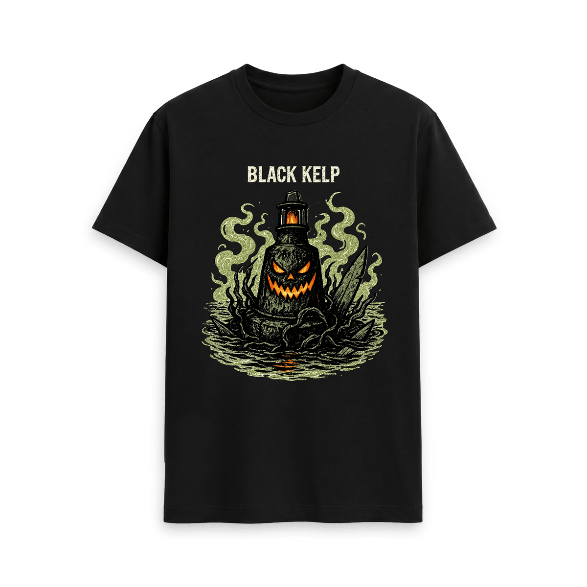 Black Printed T-shirt Front