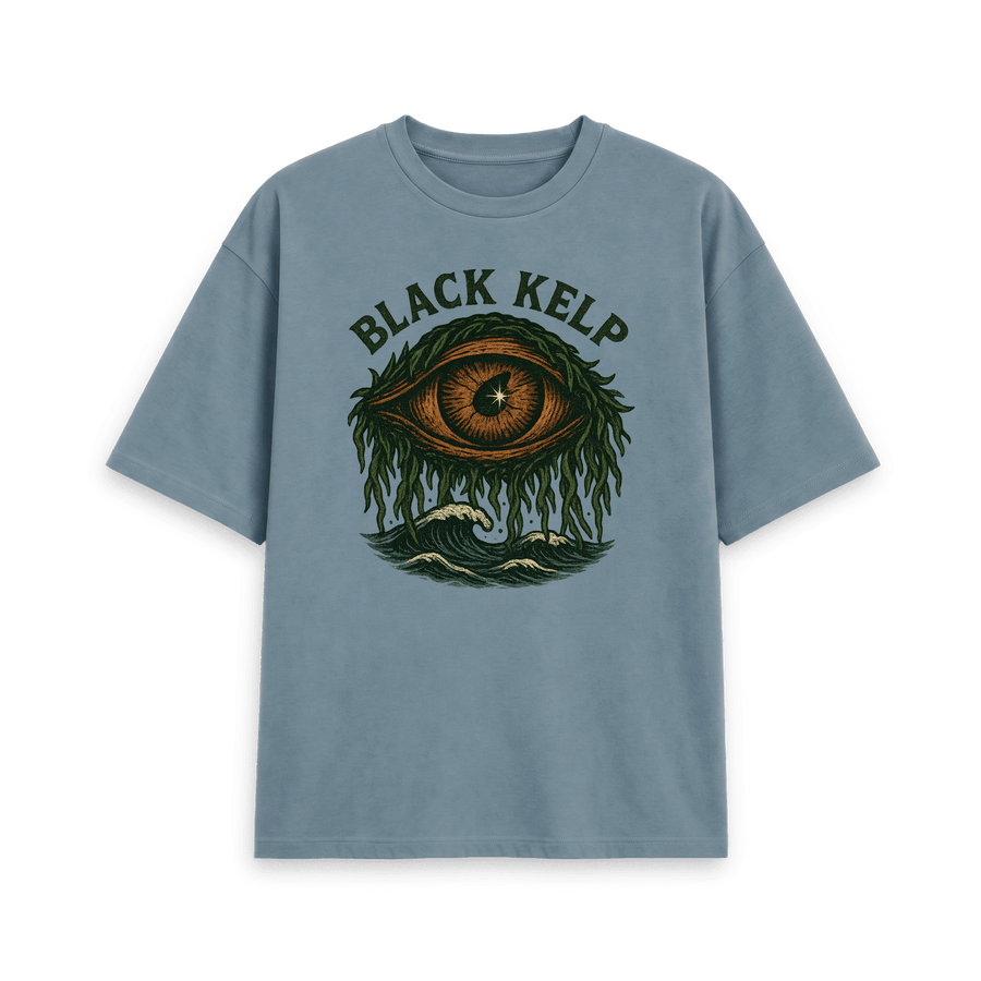 Stone Blue Printed T-shirt Front