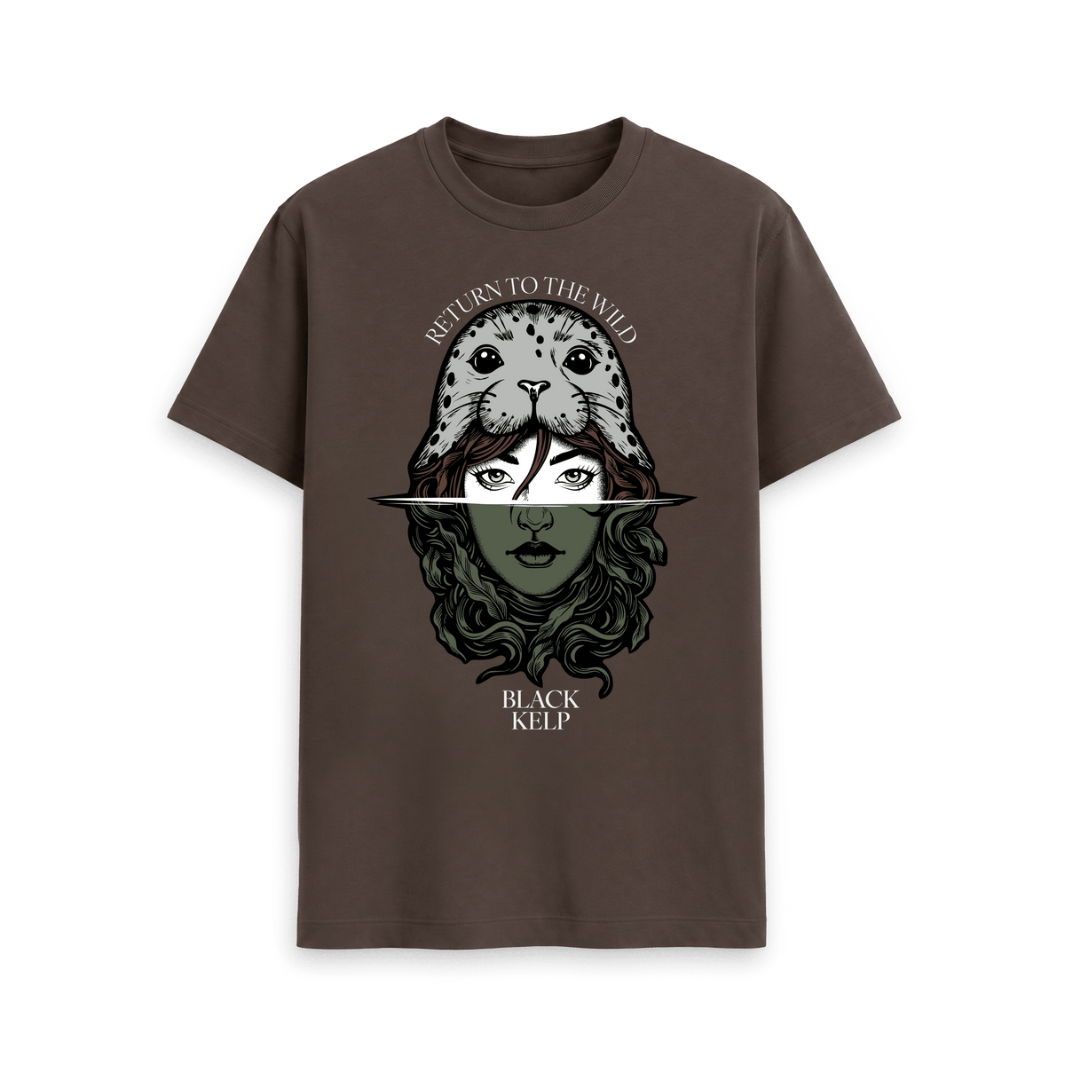 Chocolate Printed T-shirt Front