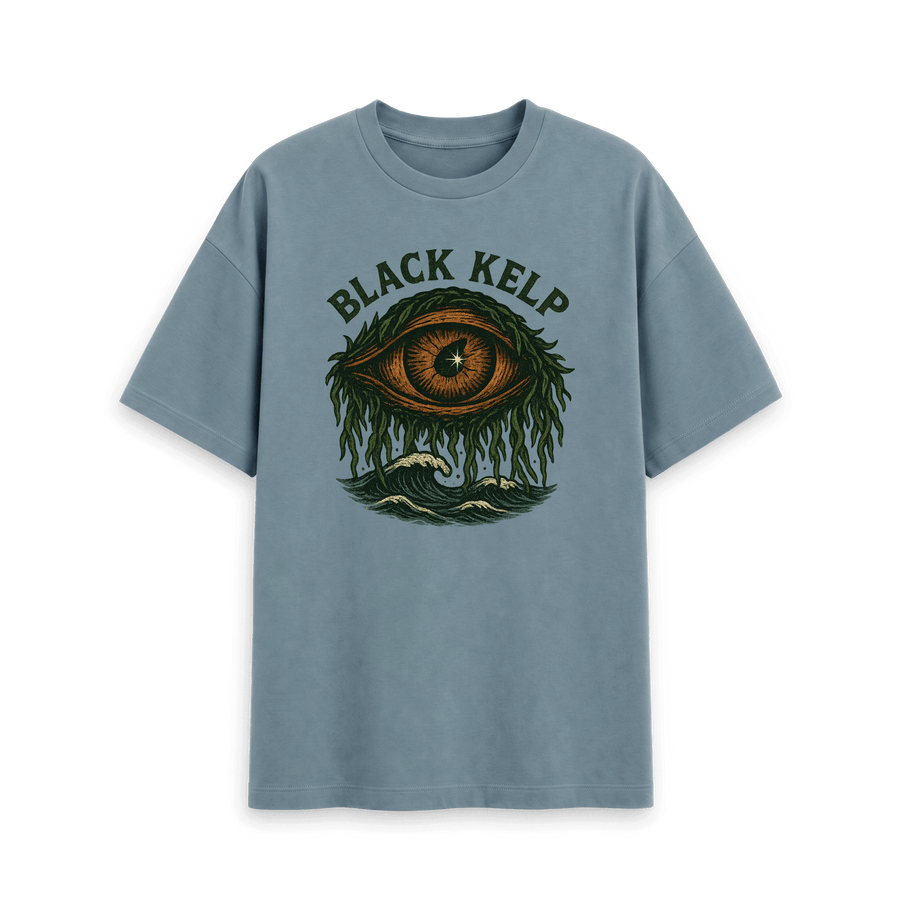 Stone Blue Printed T-shirt Front