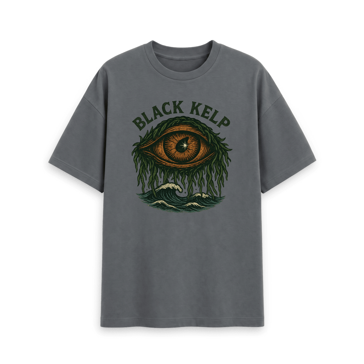 Slate Grey Printed T-shirt Front