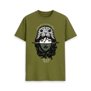 Moss Green Printed T-shirt Front