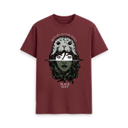 Red Wine Printed T-shirt Front