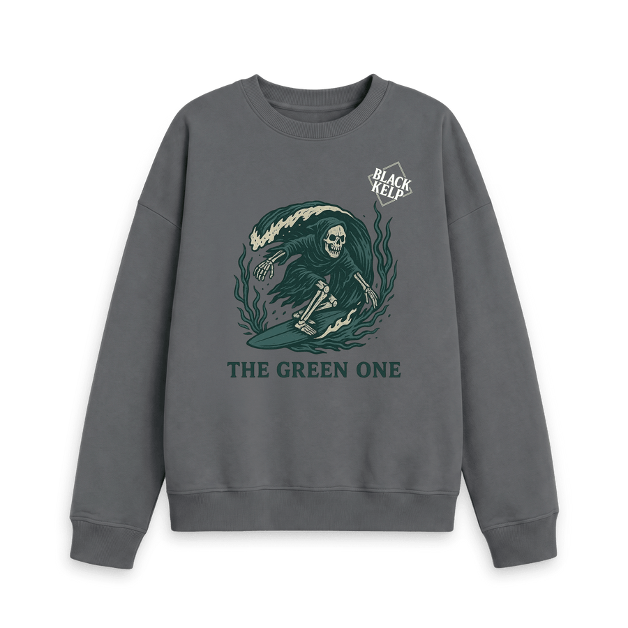 Slate Grey Printed Sweater Front