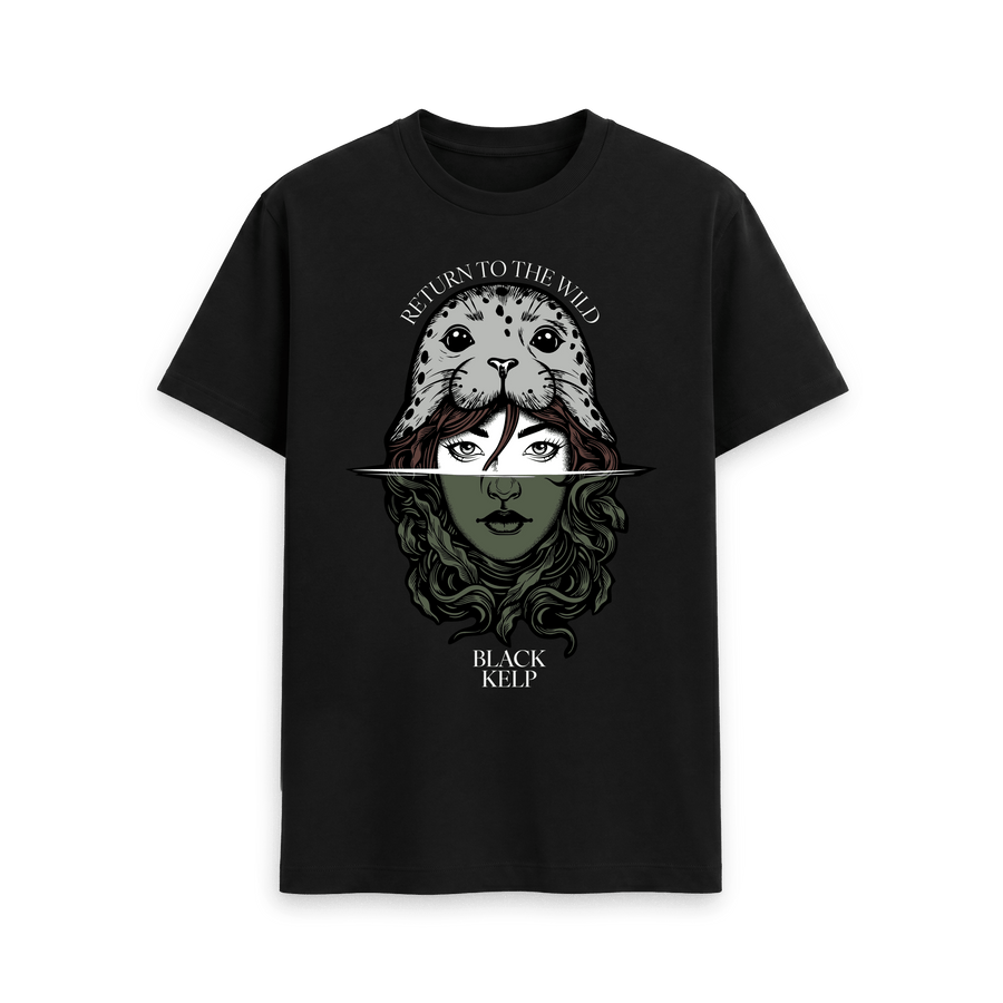 Black Printed T-shirt Front