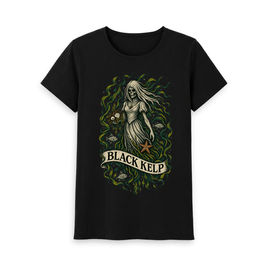 Black Recycled Printed T-Shirt Front