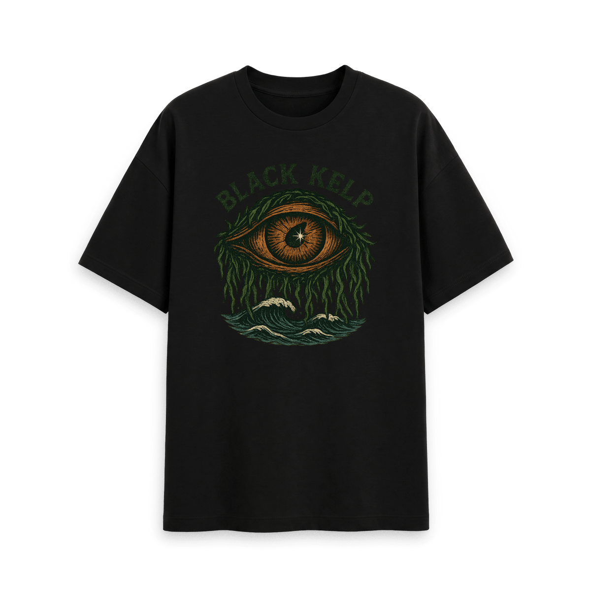 Black Printed T-shirt Front